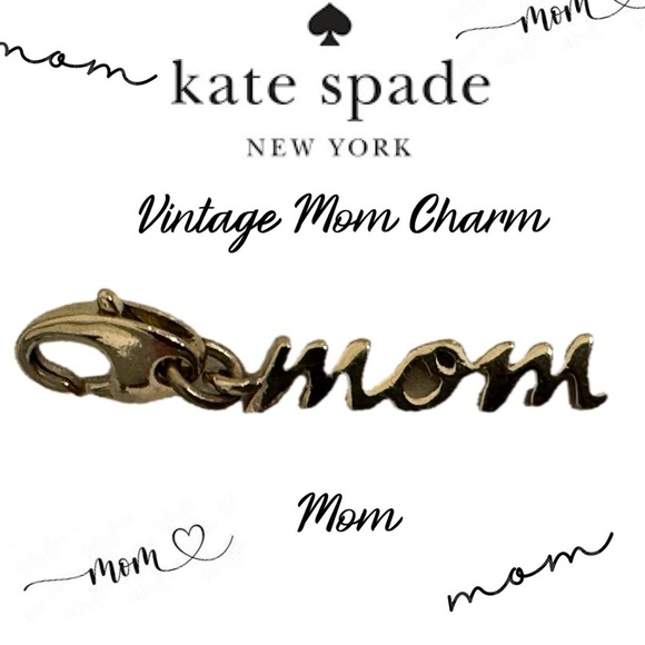 KATE SPADE MOM 12 KT Gold Plated Vintage Charm No Bracelet - Picture 1 of 7